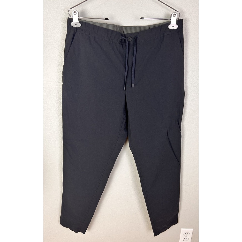 REI Pants Mens Size 38x32 Black Nylon Zip Pockets Outdoor‎ Hiking Stretch